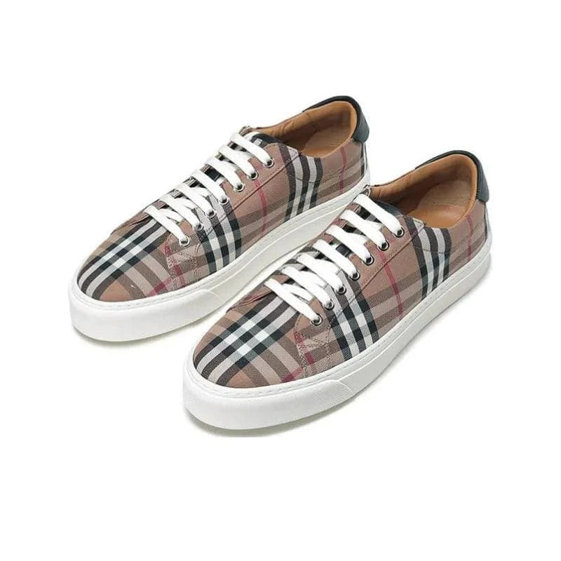 Burberry Check Print Low-Top Sneaker Dark Brown | Banlieue91