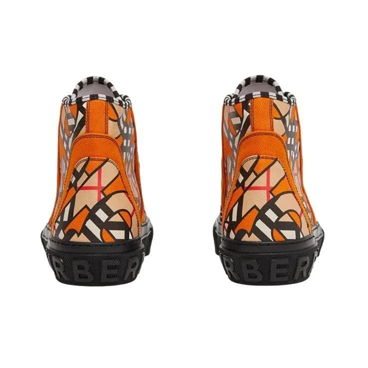 Burberry High Top Stylish Skateboarding Shoes 'Bright Orange' | Banlieue91