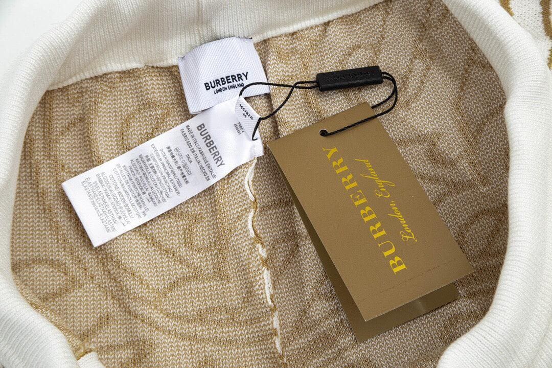 Burberry Men's Striped Cotton Knit Basketball Shorts 'Beige' | Banlieue91