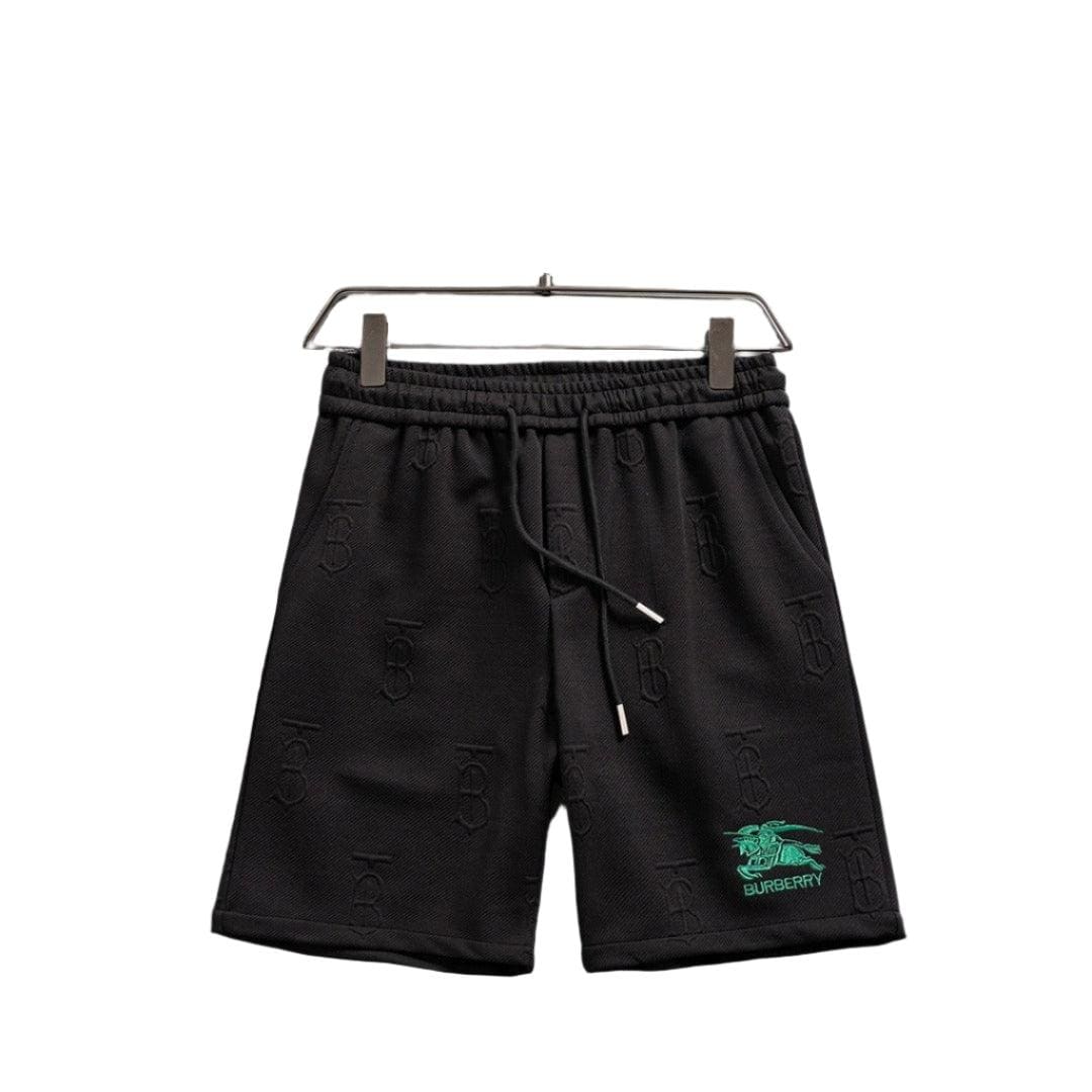 Burberry Men's Striped Cotton Knit Basketball Shorts 'Black/Green' | Banlieue91