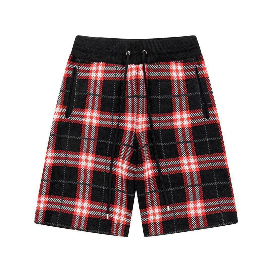 Burberry Men's Striped Cotton Knit Basketball Shorts 'Black/Red' | Banlieue91