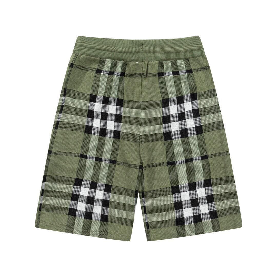 Burberry Men's Striped Cotton Knit Basketball Shorts 'Green' | Banlieue91