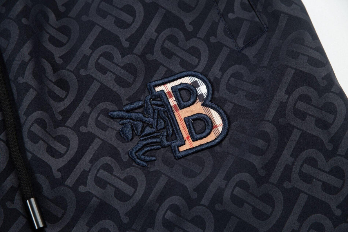 Burberry Men's Striped Cotton Knit Basketball Shorts 'Navy' | Banlieue91