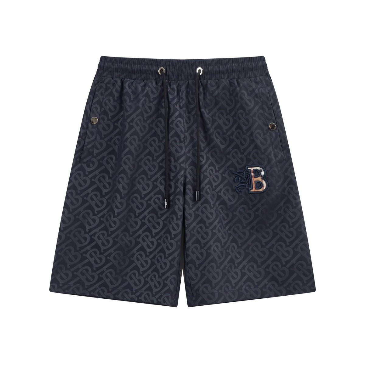 Burberry Men's Striped Cotton Knit Basketball Shorts 'Navy' | Banlieue91