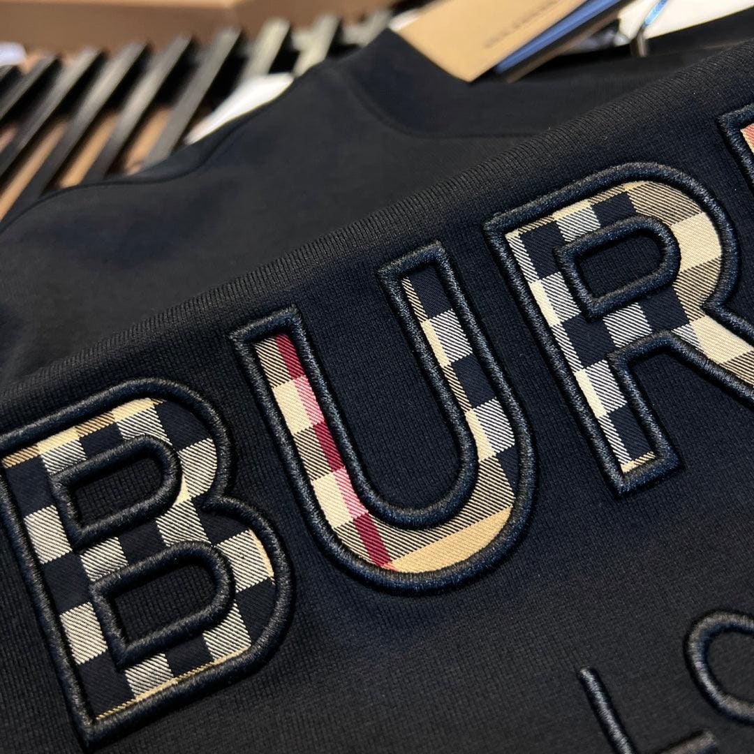 Burberry T-Shirt Without Collar 'Black & Beige' | Banlieue91