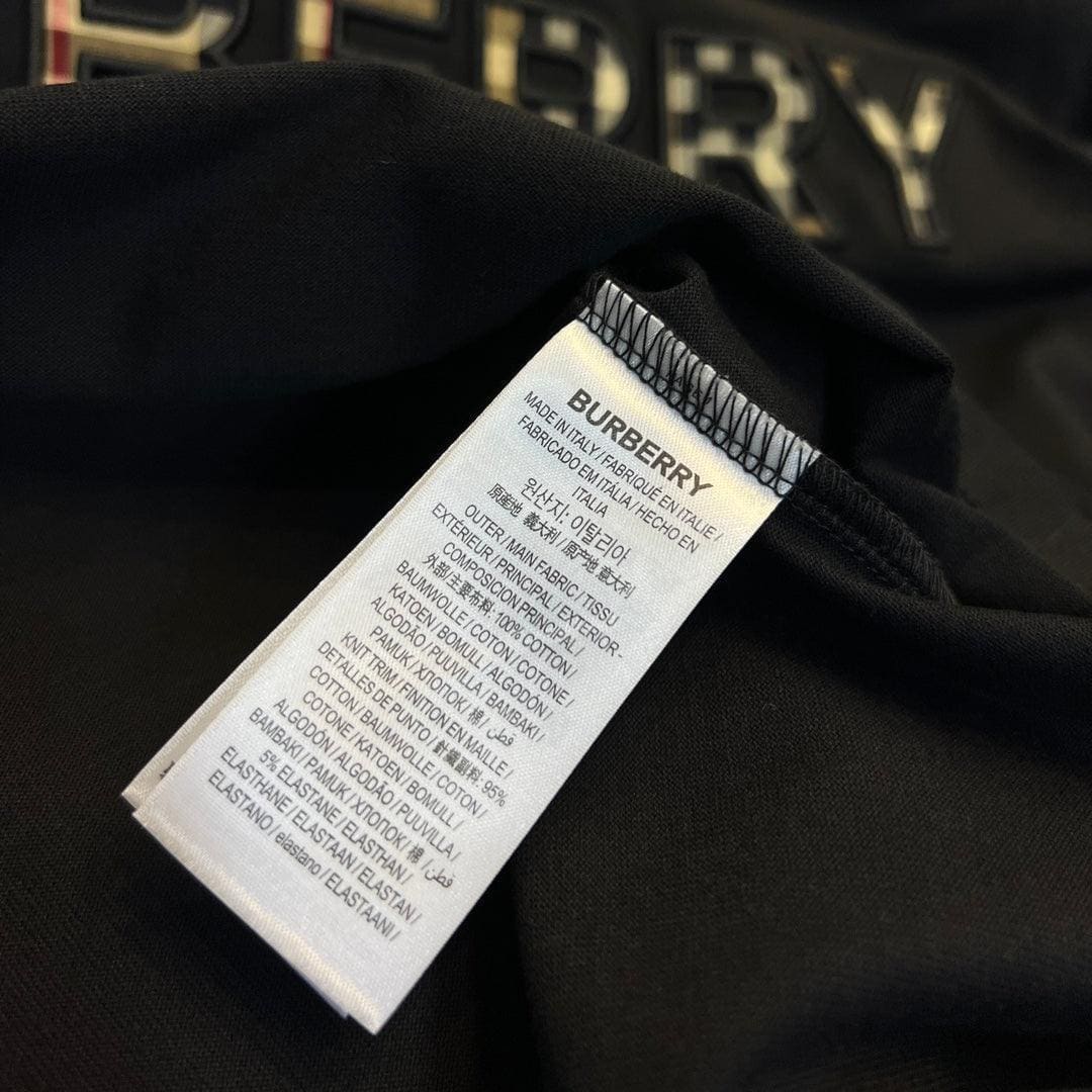 Burberry T-Shirt Without Collar 'Black & Beige' | Banlieue91