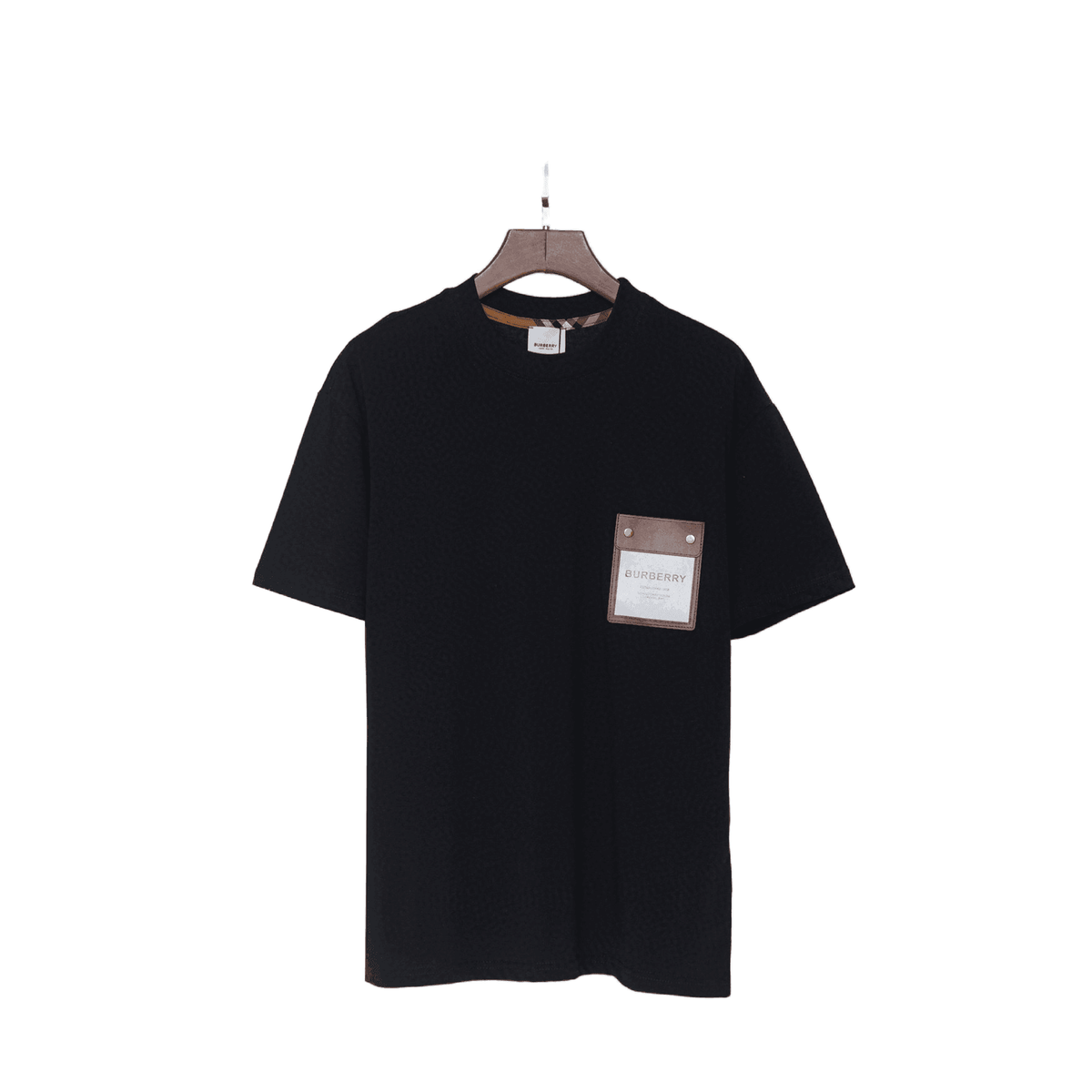 Burberry T-Shirt Without Collar | Black & Beige Crew Neck | Banlieue91