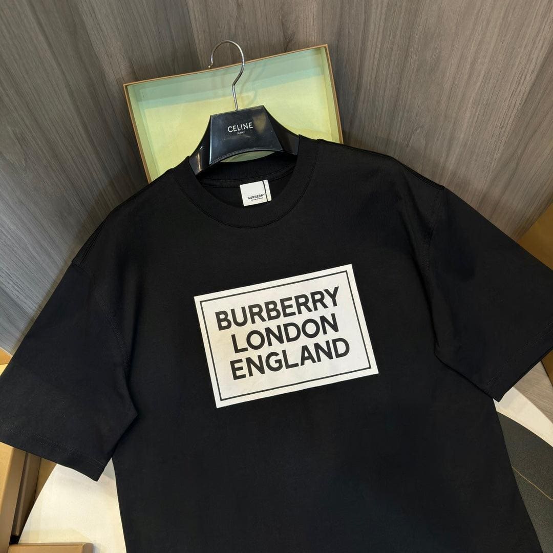 Burberry T-Shirt Without Collar 'Black' Luxury Cotton Tee | Banlieue91