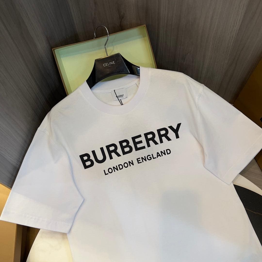 Burberry T-Shirt Without Collar 'White & Black' | Banlieue91