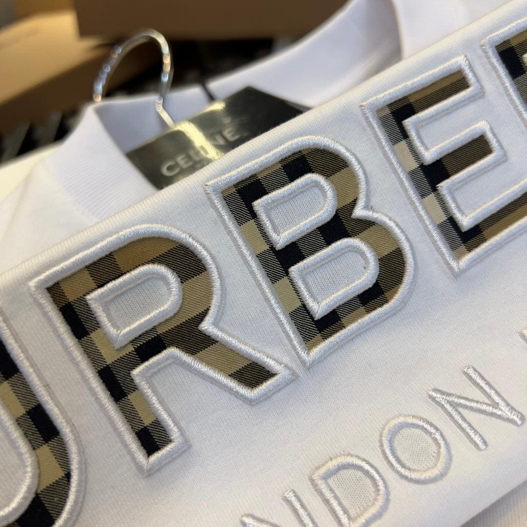 Burberry T-Shirt Without Collar 'White & Gold' | Banlieue91