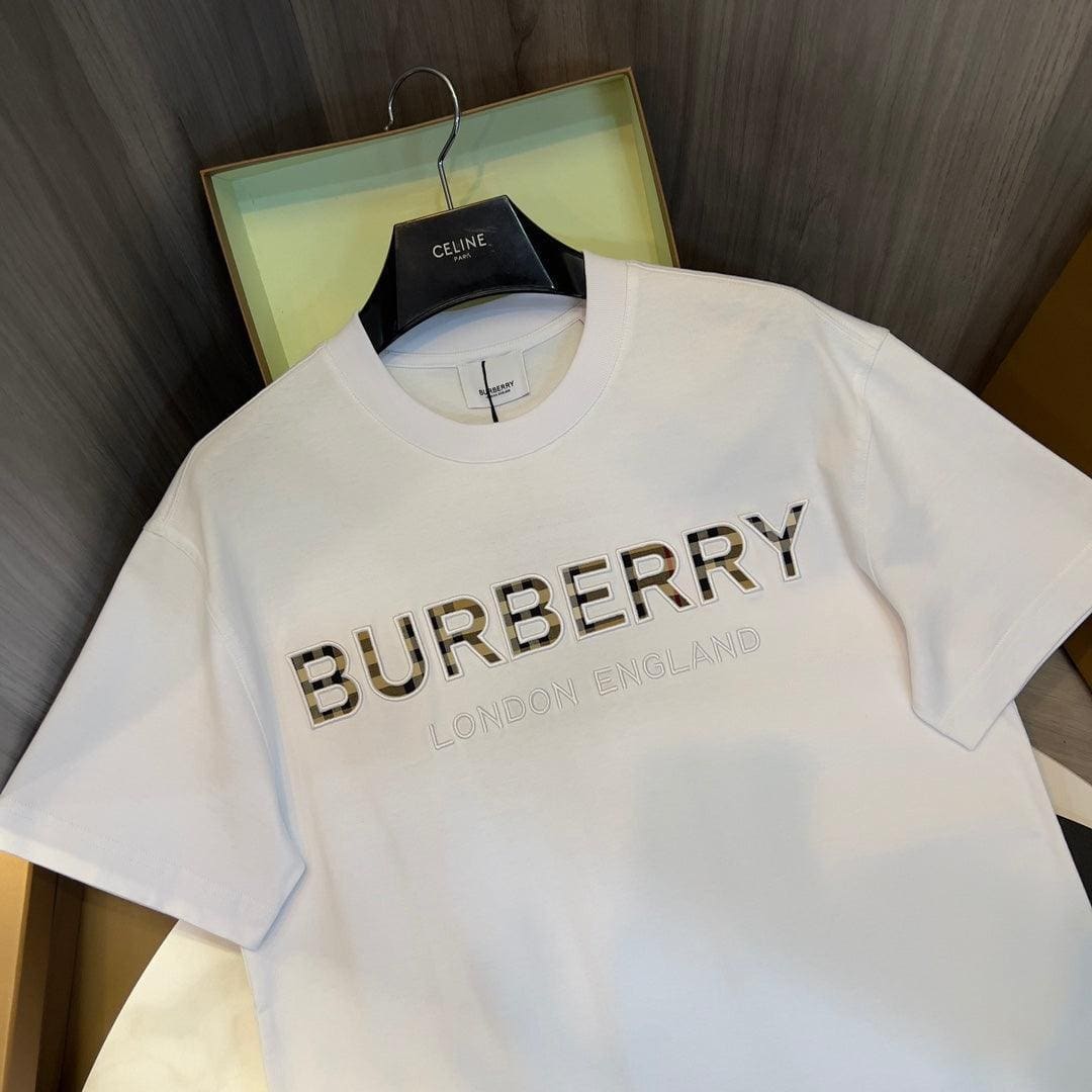 Burberry T-Shirt Without Collar 'White & Gold' | Banlieue91