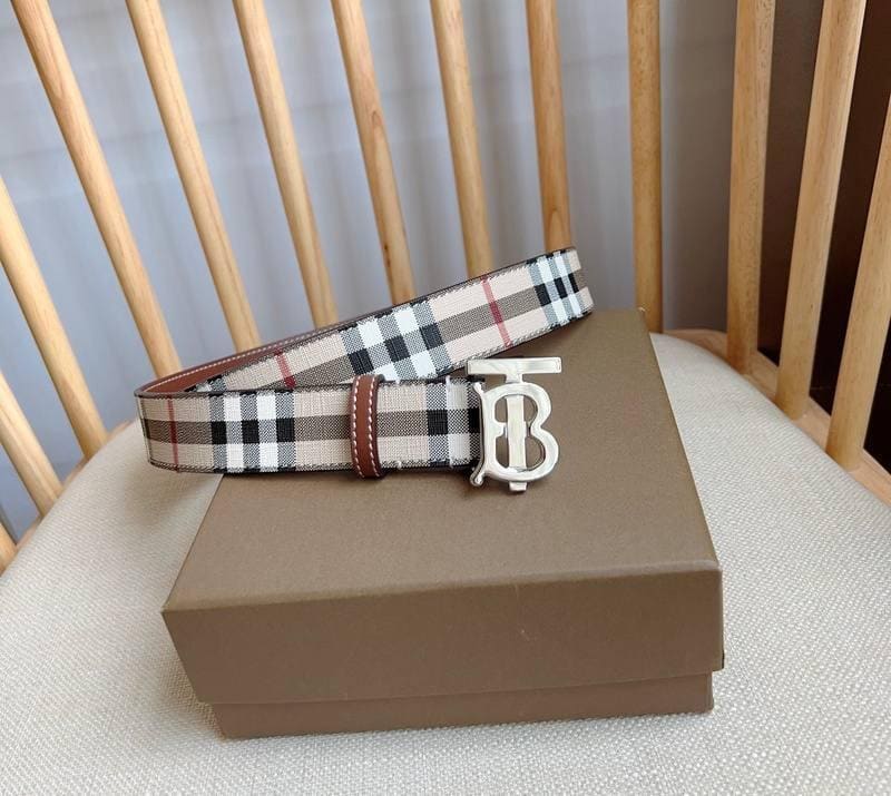 Burberry TB Belt E-Canvas & Leather Vintage | Banlieue91