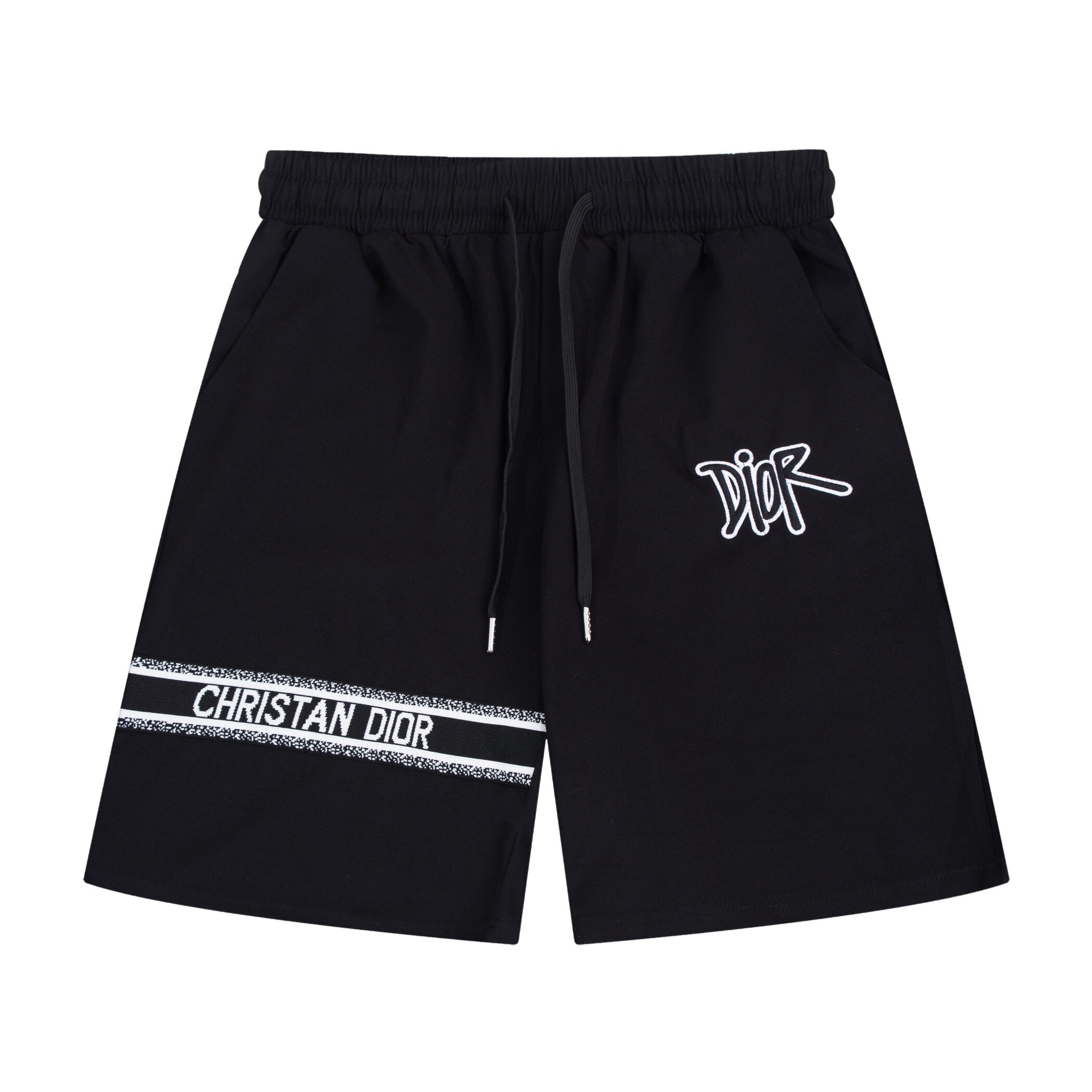 Dior Knit Basketball Shorts 'Black/White'