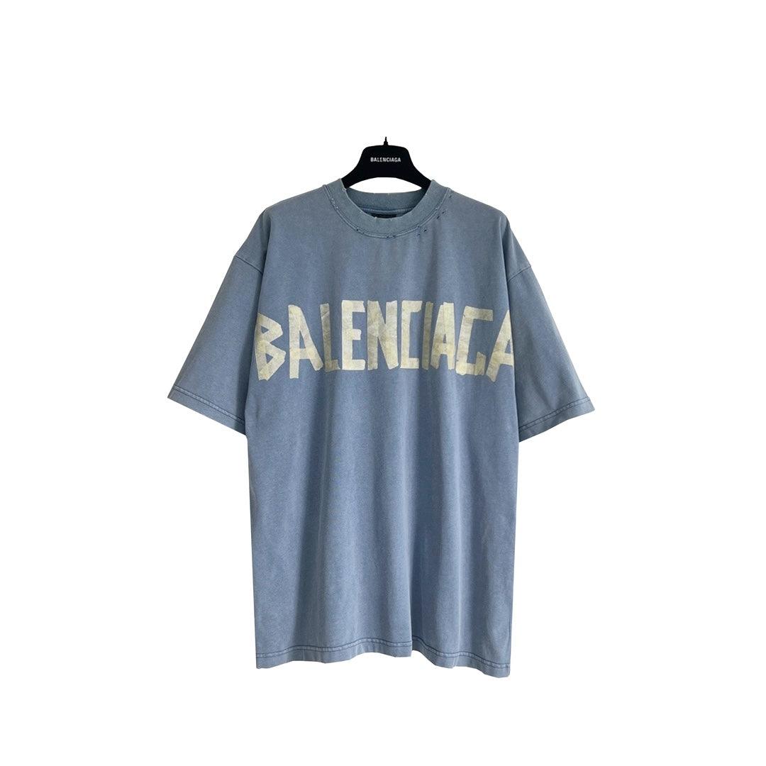 Balenciaga Blue Tape Type T-Shirt - Banlieue91