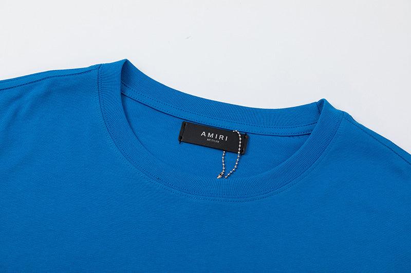 Amiri Blue T-Shirt Without Collar - Banlieue91