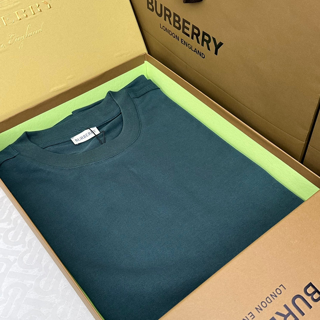 Burberry Green T-Shirt Without Collar - Banlieue91