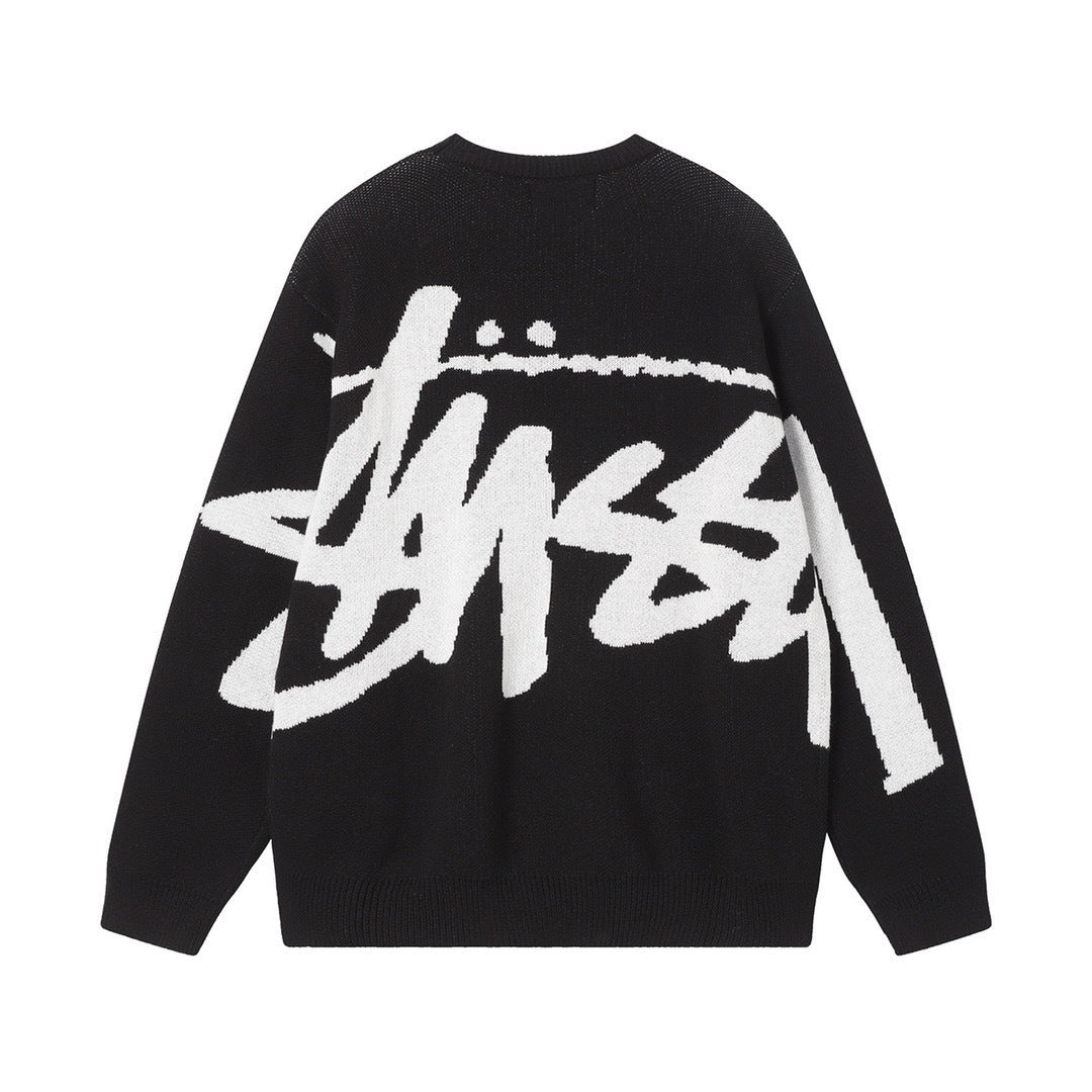 Stussy Stock Sweater – Black - Banlieue91 -