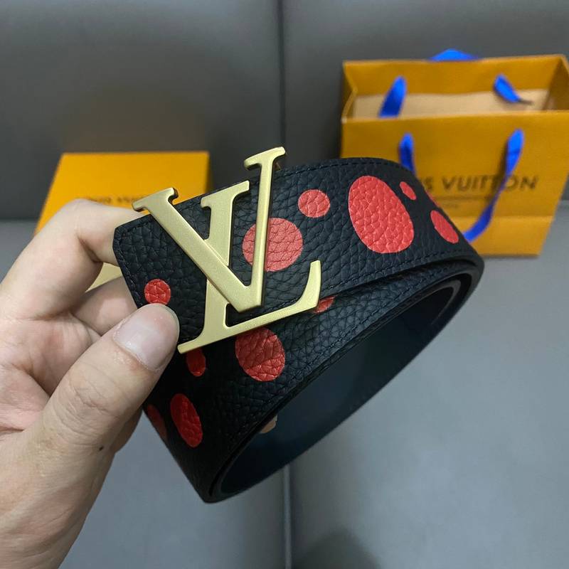 Louis Vuitton x Yayoi Kusama LV Initiales Reversible Infinity Dots Belt Black/Red - Banlieue91