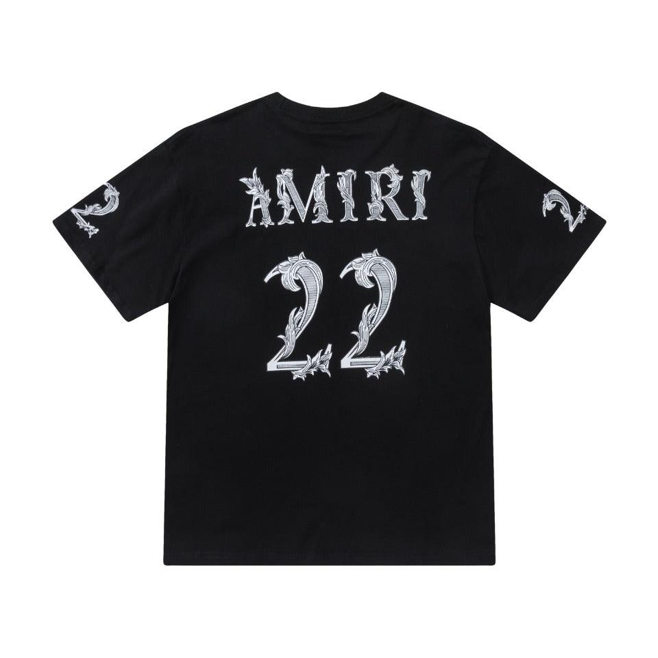 Amiri 22 Black T-Shirt Without Collar - Banlieue91