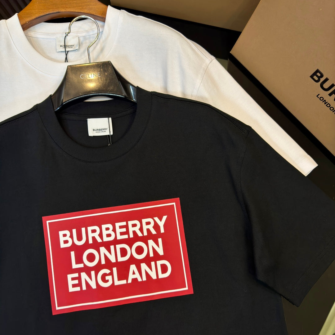 Burberry Black & Red T-Shirt Without Collar - Banlieue91