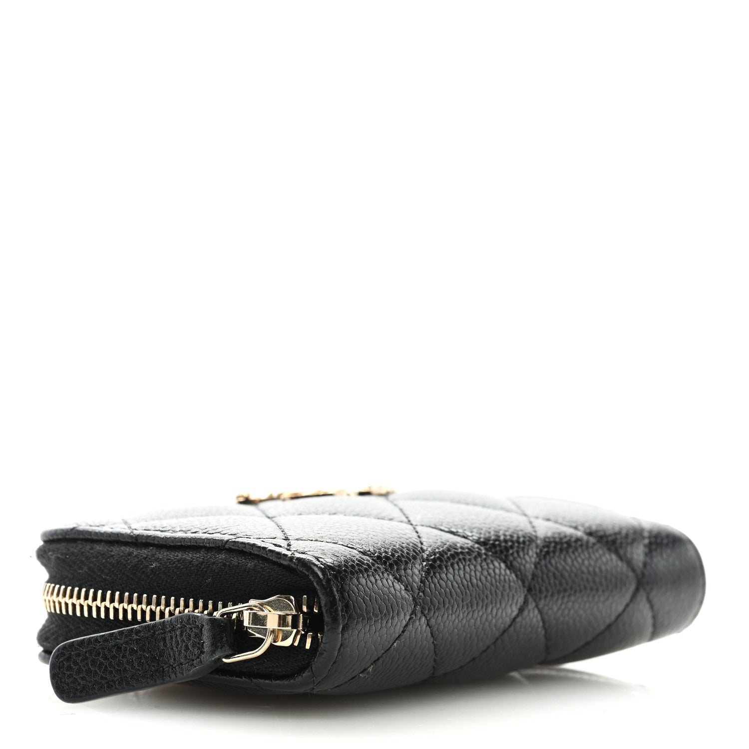 Chanel Caviar Quilted Multi Chain CC Zip Coin Purse Black - Banlieue91