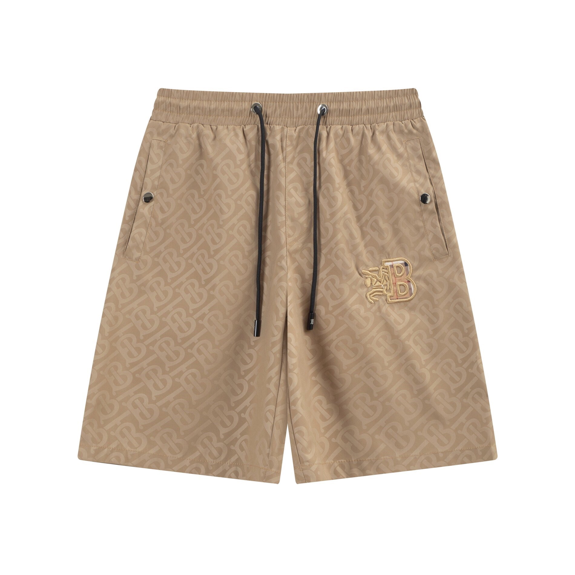 Burberry Men's Striped Cotton Knit Basketball Shorts 'Beige'