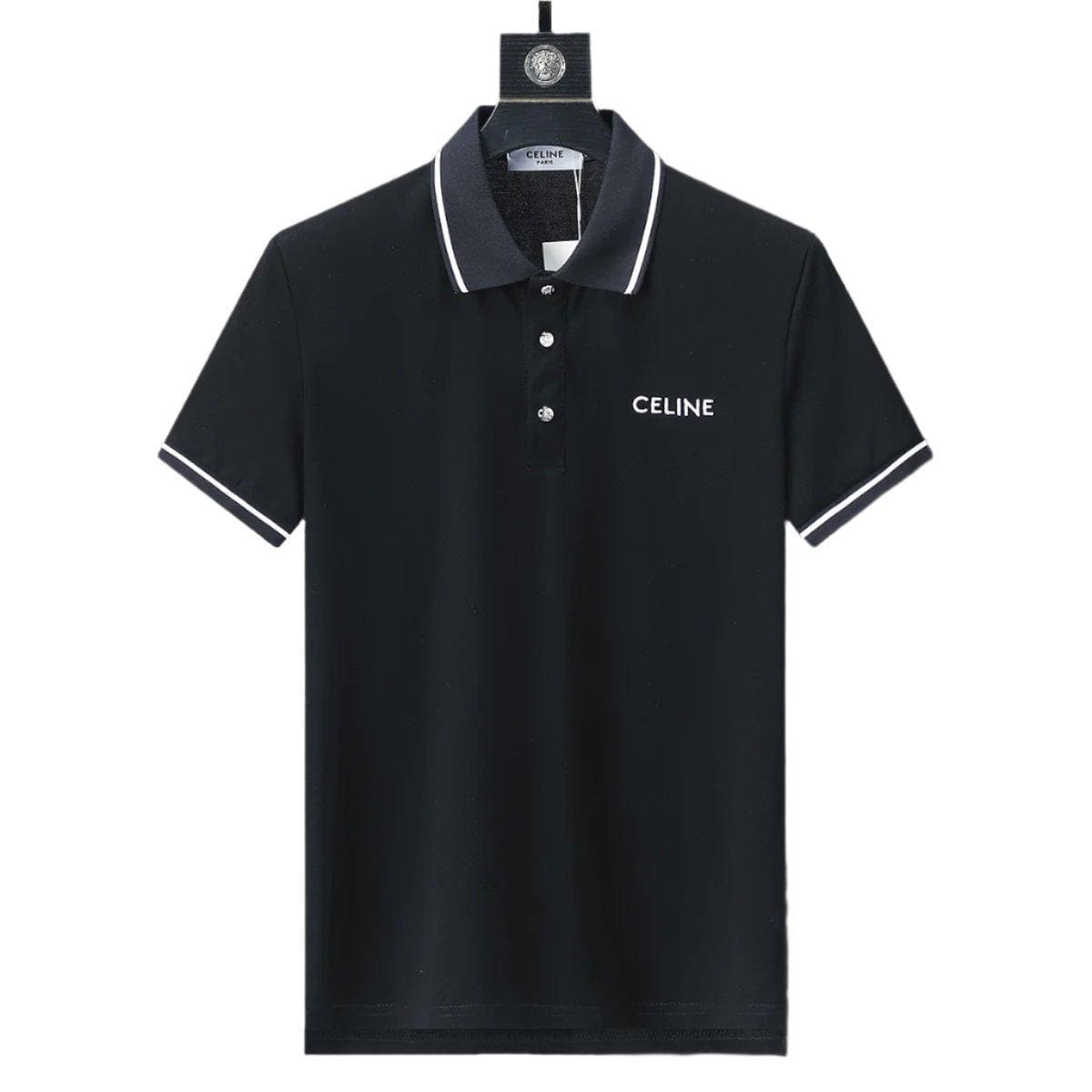 Celine Black T-Shirt With Collar | Banlieue91