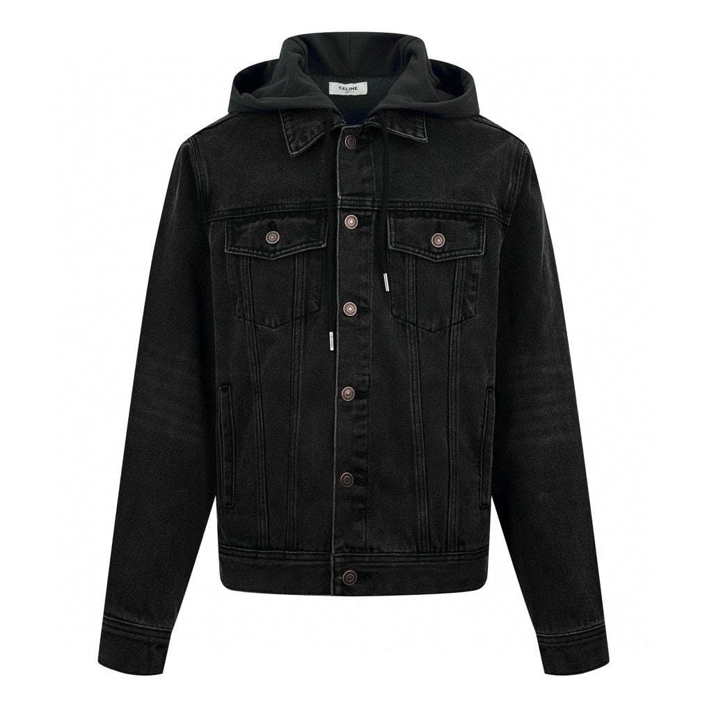 CELINE Washed Grey Denim Jacket – Casual Single-Breasted | Banlieue91