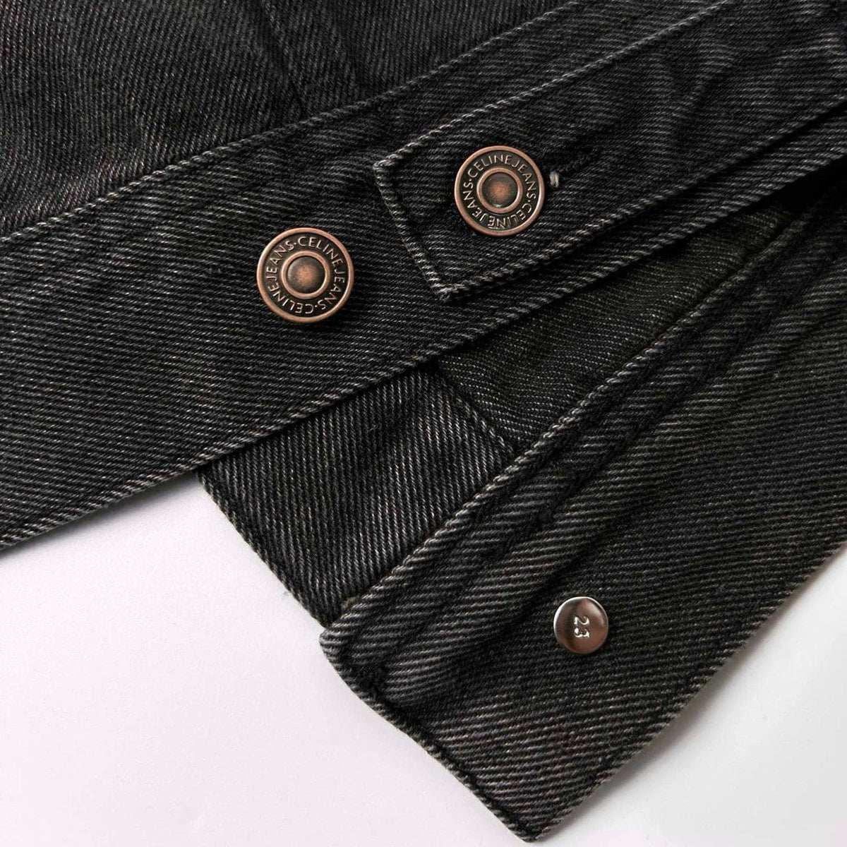 CELINE Washed Grey Denim Jacket – Casual Single-Breasted | Banlieue91