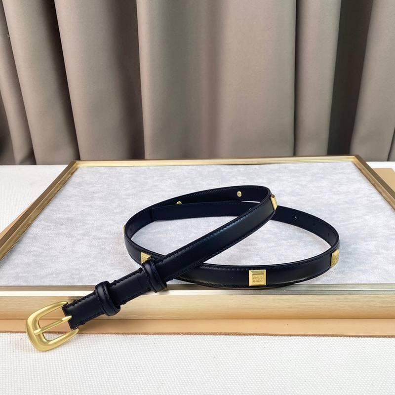 Celine Women Gold Buckle Belt 'Black' | Banlieue91