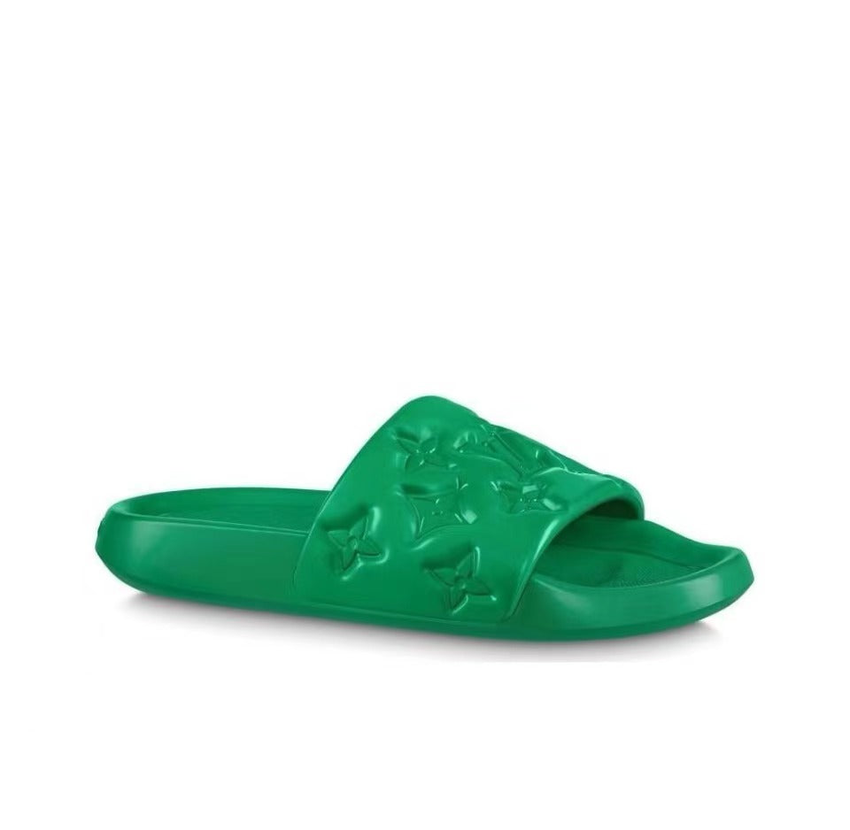 LOUIS VUITTON Waterfront Slide Slippers Men's Green