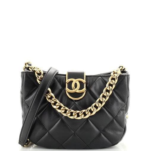 Chanel CC Chain Hobo Quilted Lambskin Small | Banlieue91