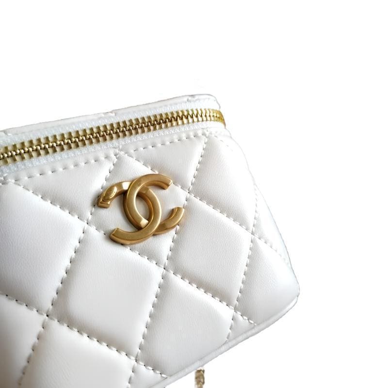 Chanel coco love long vanity case denim Camelia blue SHW | Banlieue91