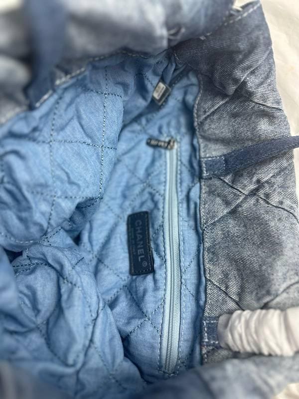 Chanel Denim Quilted Chanel 22 Backpack | Banlieue91