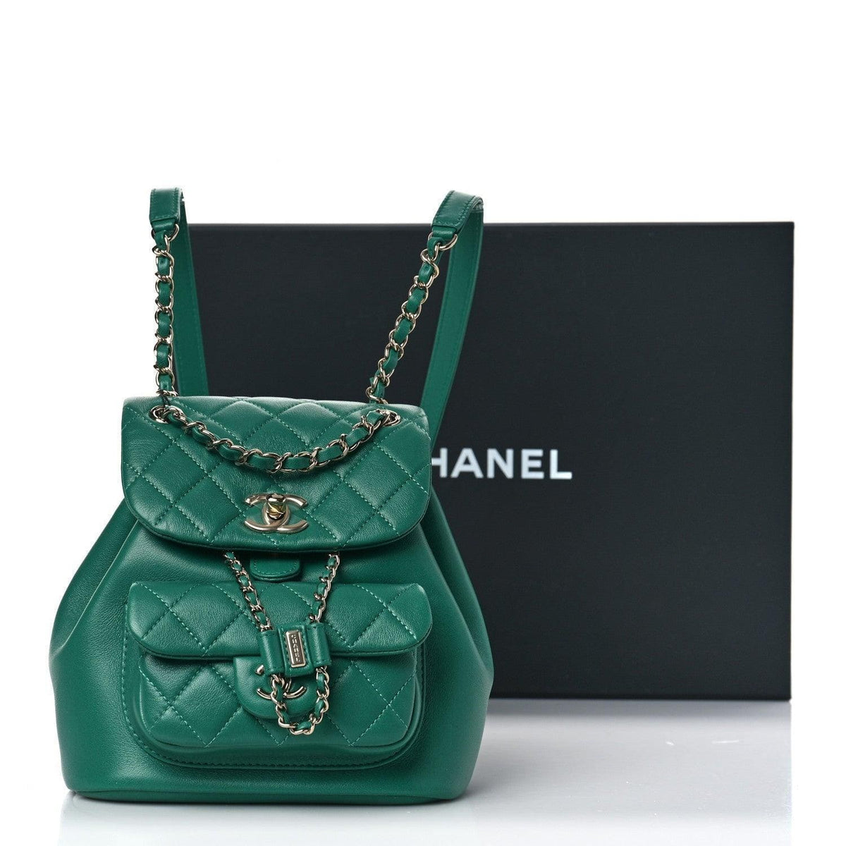 Chanel Shiny Caviar Quilted Small Duma Pockets Drawstring Backpack | Banlieue91