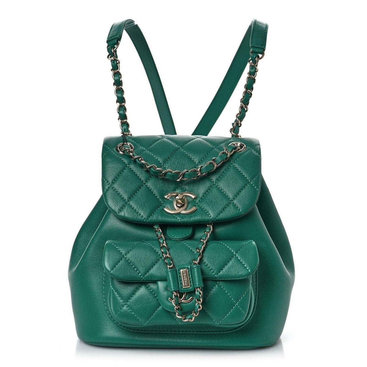 Chanel Shiny Caviar Quilted Small Duma Pockets Drawstring Backpack | Banlieue91