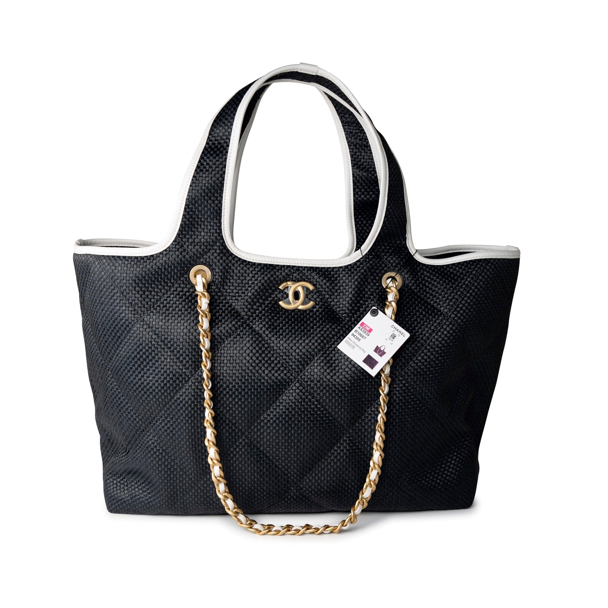 CHANEL 23M Coco Maxi Beach Shopping Tote Black Quilted - Banlieue91