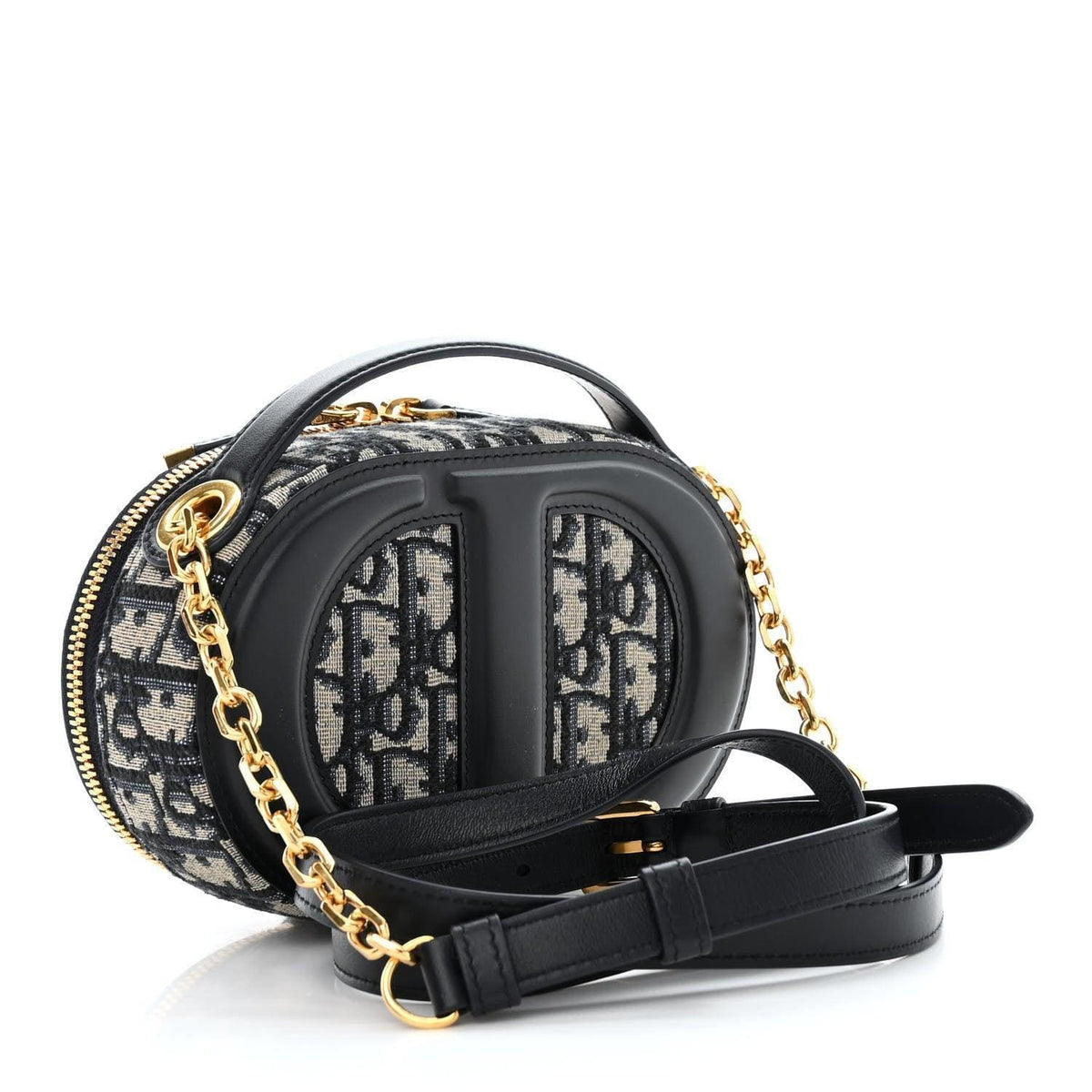 Christian Dior Signature Oval Camera Bag Calfskin with Embossed CD Signature | Banlieue91