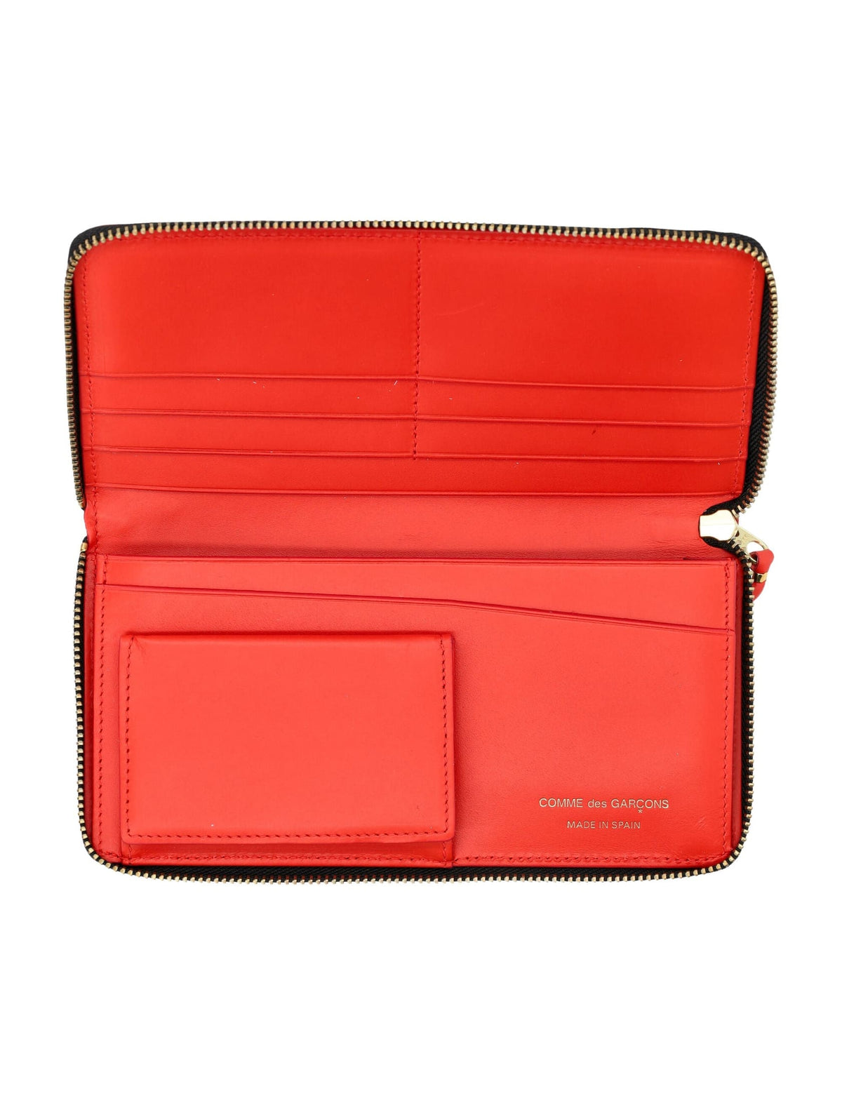 COMME DES GARÇONS WALLET Leather Mini All-Around Zip Wallet with Logo - 10.5cm x 20cm | Banlieue91
