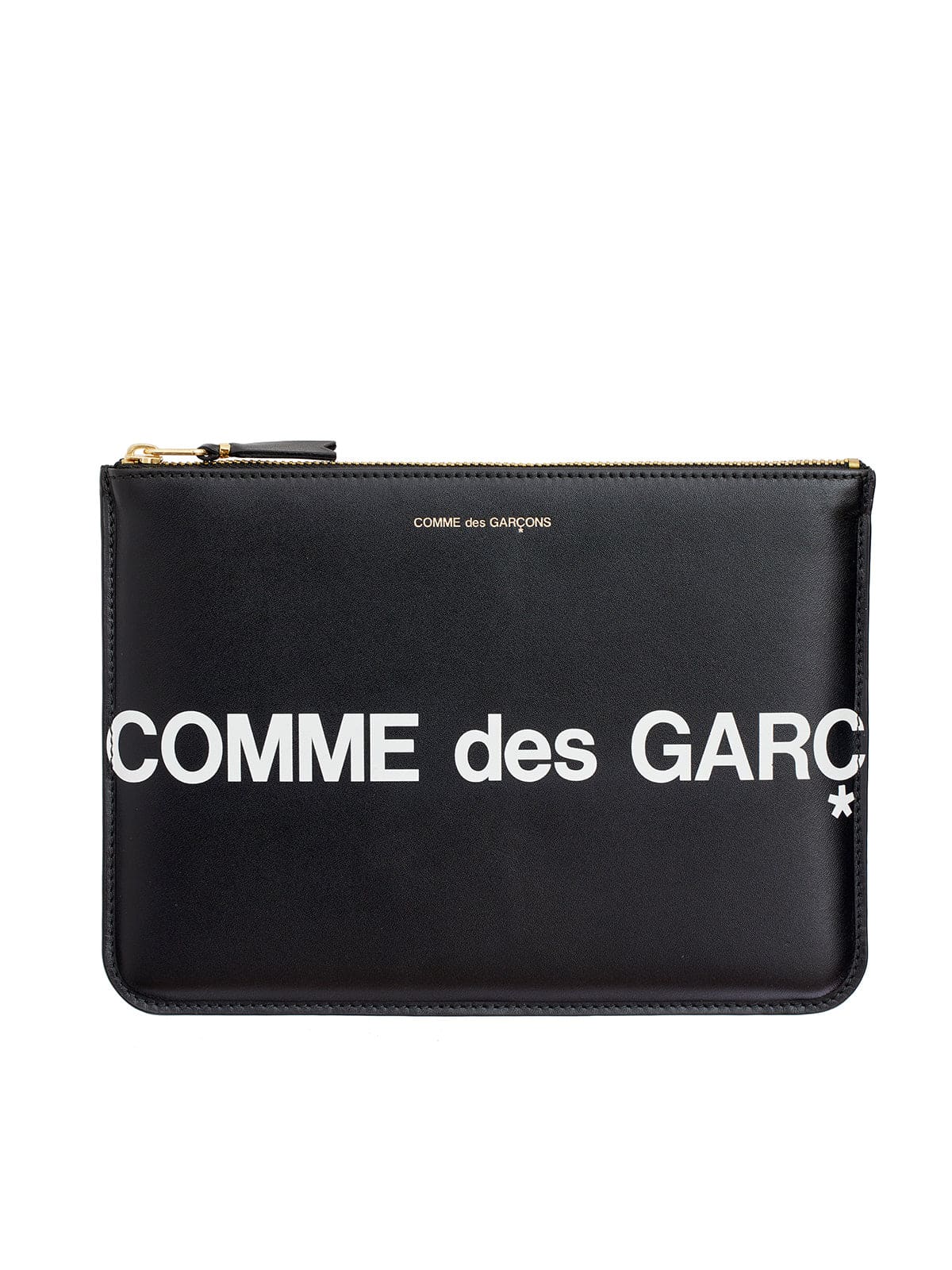 COMME DES GARÇONS WALLET Medium Logo Leather Pouch Handbag - 21cm Base | Banlieue91