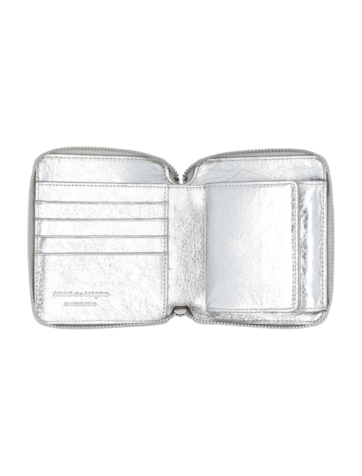 COMME DES GARÇONS WALLET Mini Metallic Zip Around Wallet - Small Leather Goods | Banlieue91
