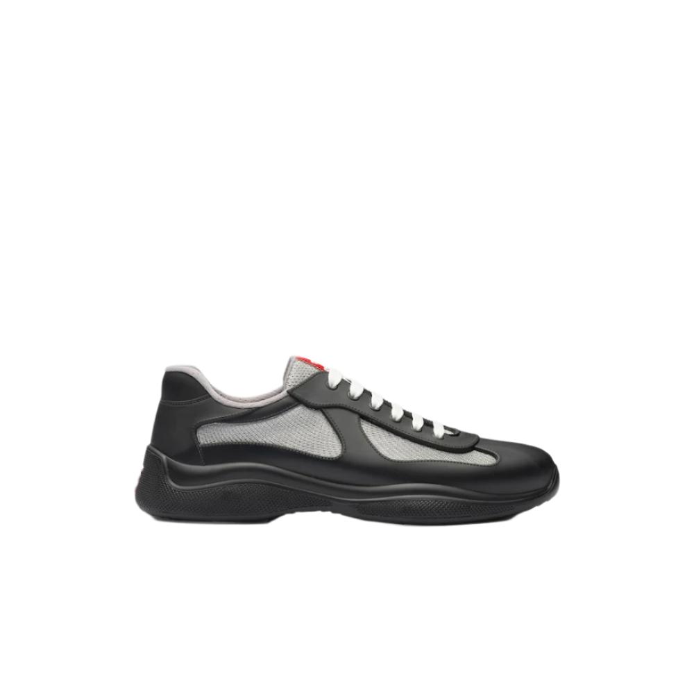 Prada America's Cup Soft rubber and bike fabric sneakers 'Black' - Banlieue91