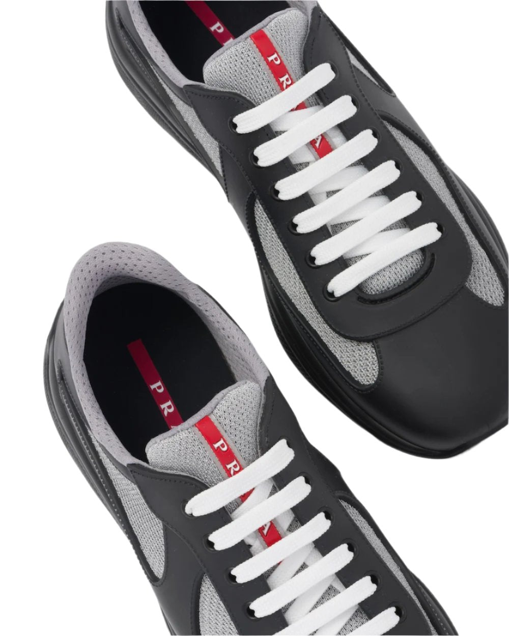 Prada America's Cup Soft rubber and bike fabric sneakers 'Black' - Banlieue91