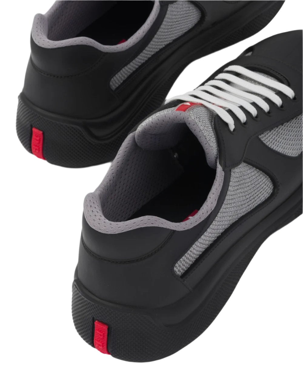 Prada America's Cup Soft rubber and bike fabric sneakers 'Black' - Banlieue91