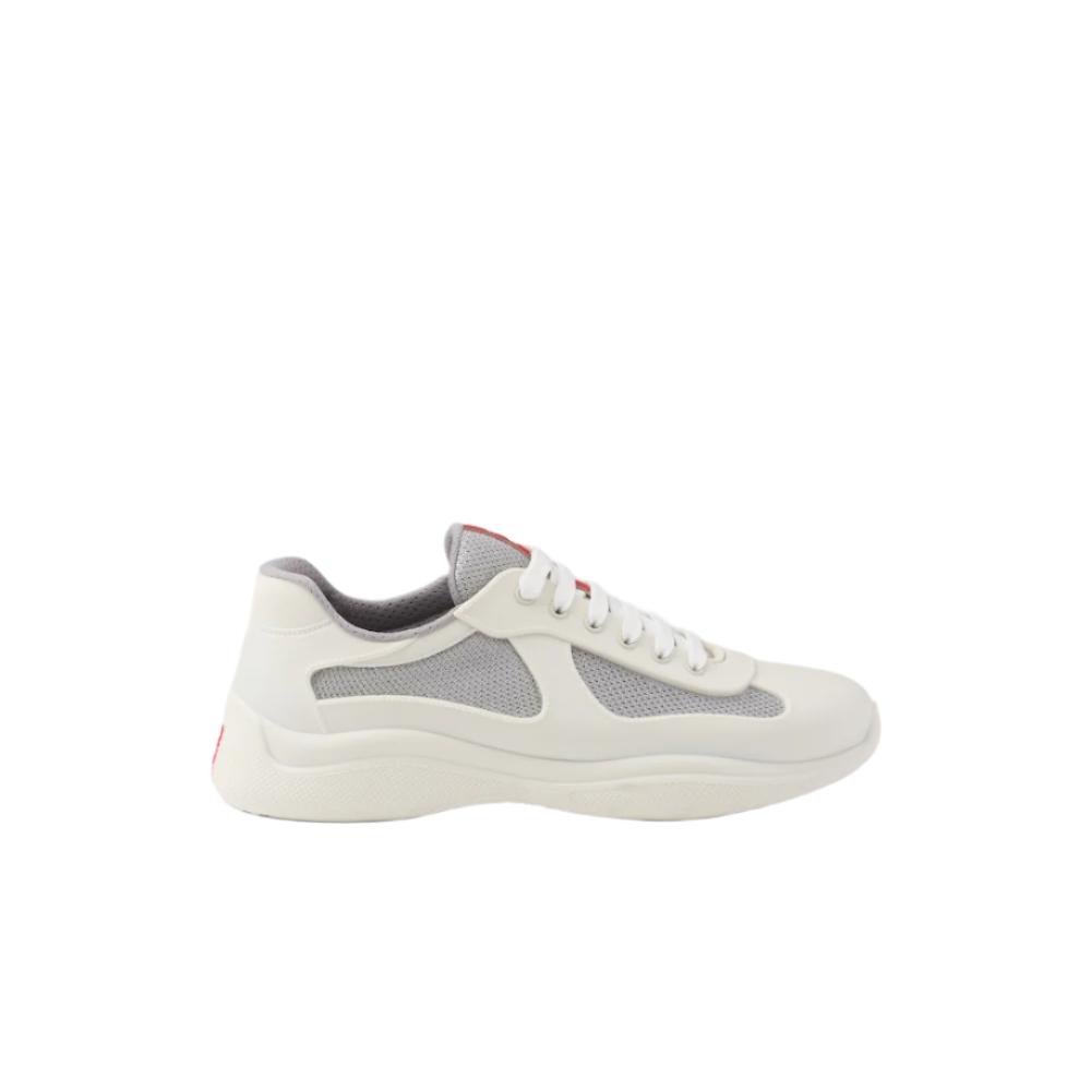 Prada America's Cup Soft rubber and bike fabric sneakers 'Cream' - Banlieue91