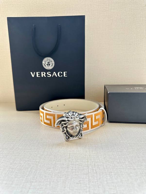 VERSACE La Medusa La Greca Belt 'Beige/White' - Banlieue91