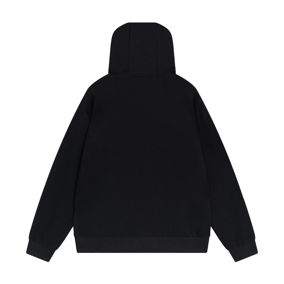 Dior Classic Letter Embroidered Hoodie Black - Banlieue91