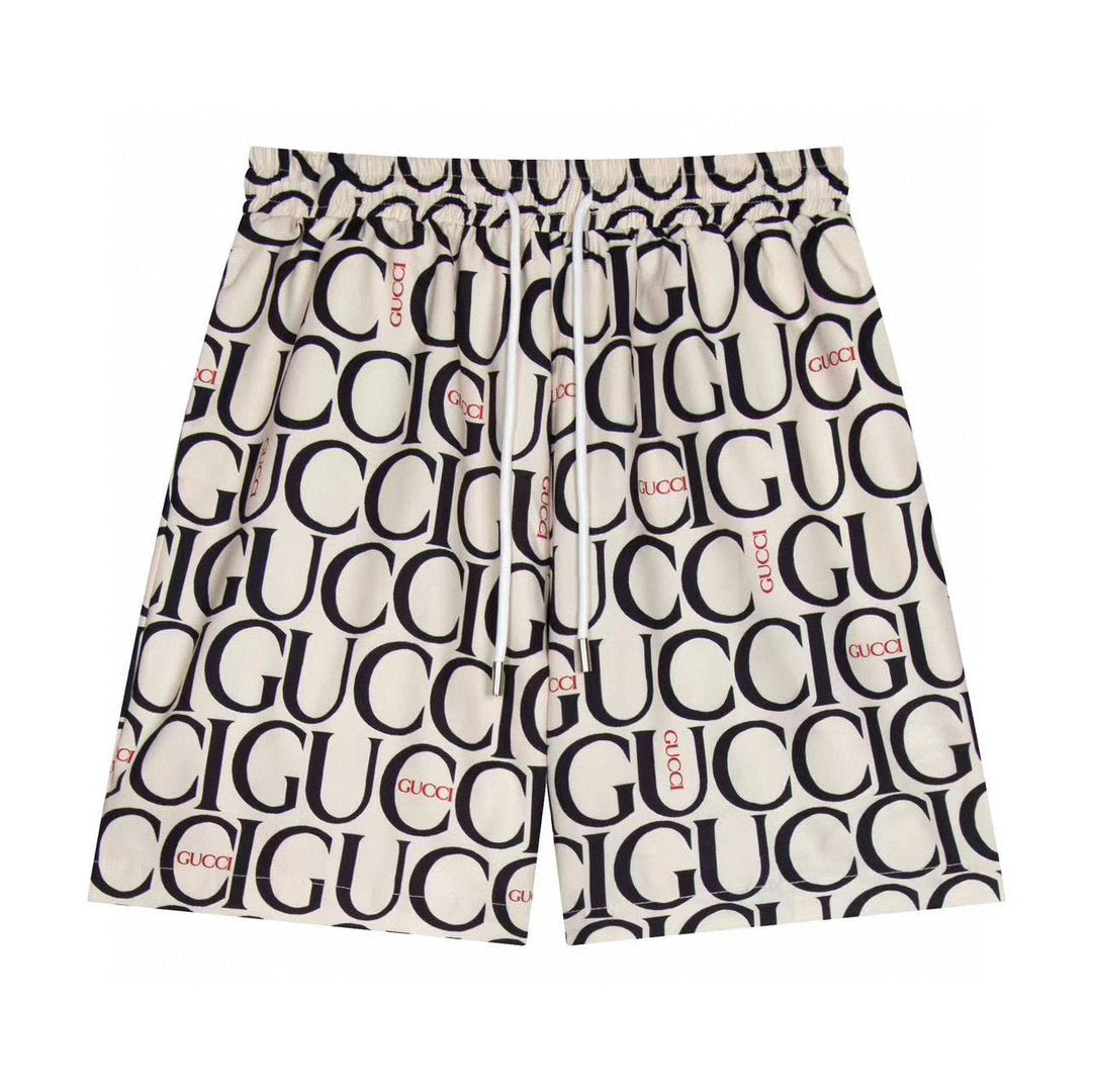 Maxi Gucci Print Fabric Short 'Beige' - Banlieue91