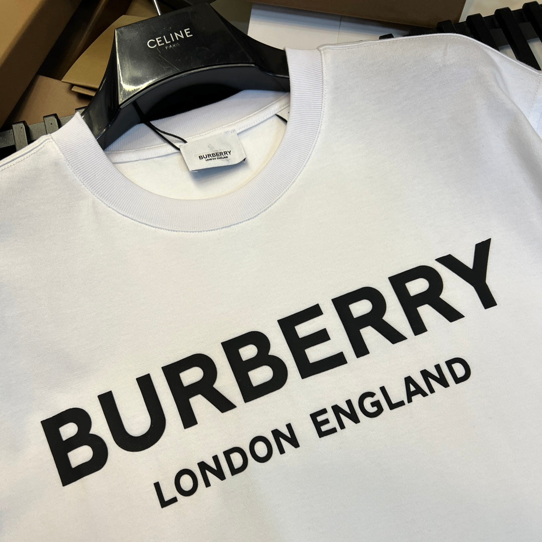 Burberry T-Shirt Without Collar 'White & Black' - Banlieue91