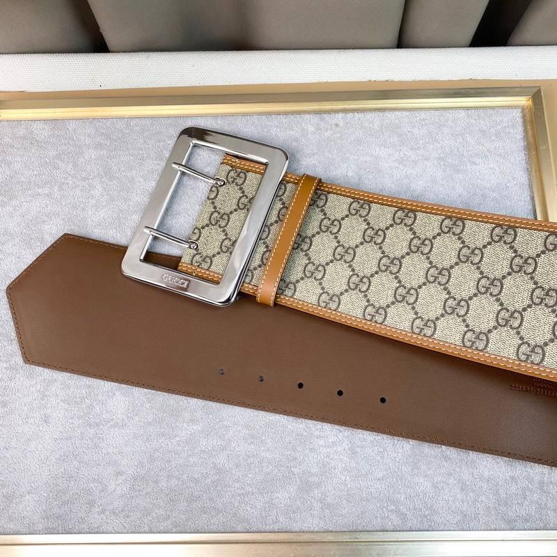 GUCCI Embellished coated-canvas and leather Women belt 'Beige' - Banlieue91